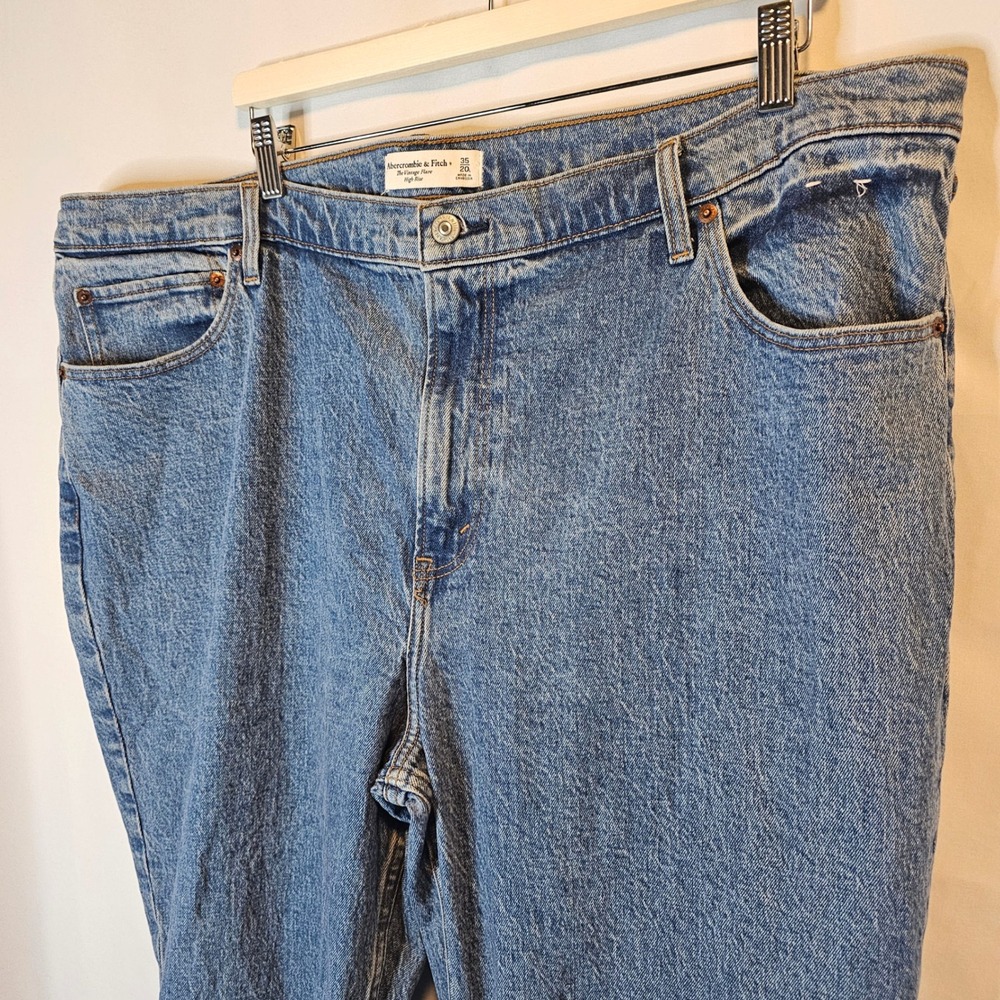 Abercrombie & Fitch The Vintage Flare High Rise Jeans Blue Medium Wash 35/20L - Picture 2 of 7